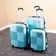 Set Of 3 Premium Luggage Set Abs Trolley Suitcase 360° Spinner Wheels Lock