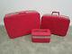 Set Of 3 Samsonite Fashionaire Mid Century Pink Luggage Suite Cases Nice Clean
