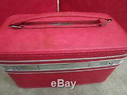 Set of 3 SAMSONITE Fashionaire Mid Century Pink Luggage Suite Cases nice clean
