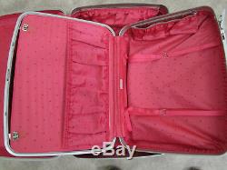 Set of 3 SAMSONITE Fashionaire Mid Century Pink Luggage Suite Cases nice clean