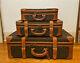 Set Of 3 Vintage Authentic Louis Vuitton Luggage Case Suitcase Travel Bags