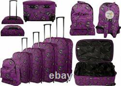 Set of 5 Hard shell Luggage Suitcases Trolley Case Lightweight Travel Cabin Size