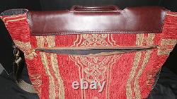 Showline Custom Carpet Travel Bags USA Red Gold Tapestry 5 piece set Vintage