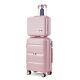 Somago 20in Carry On Luggage And 14in Mini Cosmetic Cases Travel Set Hardside