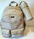 Steve Madden Large Backpack Diaper Bag Changing Pad & Bottle Holder Baby Set