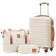 Suitcase Set 3 Piece Carry On Hardside Luggage With Tsa Lock Spinner Wheels 20