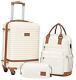 Suitcase Set 3 Piece Luggage Set Carry On Travel 3 Piece Set (bp/tb/20) White