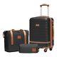 Suitcase Set 3 Piece Luggage Set Carry On Travel 3 Piece Set (db/tb/20) Black