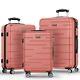 Sunbee 3 Piece Luggage Sets Abs Hardshell Hardside Tsa Lock Lightweight Durable