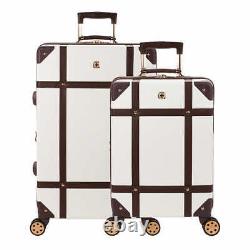 SwissGear 7739 Hardside Luggage Trunk with Spinner Wheels White 2 Piece Set