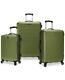 Travel Select Savannah 3 Pc. Hardside Spinner Luggage Set Green Used
