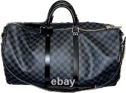 TRAVEL SET Louis Vuitton Damier Keepall 55 Duffle Bag AND Michael Backpack