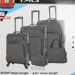 Tag Bristol 5 Pc. Spinner Luggage Set Charcoal Gray