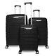 The Spectra Collection 3 Piece Expandable Hardside Spinner Luggage Set Black