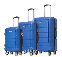 Three Piece Luggage Set (20, 24, 28) Spinner Suitcase with TSA Lock