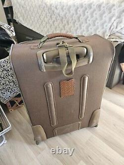 Tommy Bahama Brown and Leather Luggage Set With Carry On FC# 104420 PO# k18937