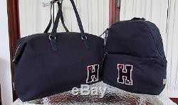 Tommy Hilfiger Retro Varsity Letter Weekender Duffle Backpack Set Travel Bag NWT