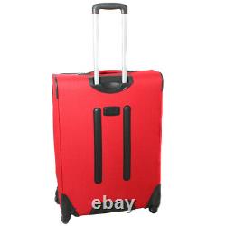 Transworld 3-piece Expandable 360 Degree Spinner Upright Luggage Set Red