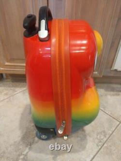 Travel Buddies Kids 2 piece Luggage Set Green Monster & Parrot Suitcase