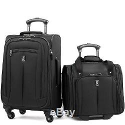 Travel Pro 2 Piece Carry-On Luggage Set in Black