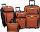 Travel Select Amsterdam Expandable Rolling Upright Luggage 4-piece Set, Orange