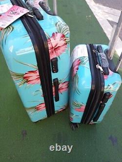 Travel Suitcase 2 Pieces Set Hard Case Extra Lightweight Waterproof Expandable