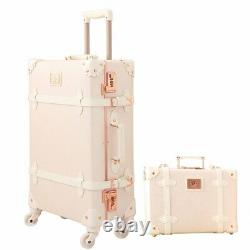 Travel Vintage Luggage Sets Cute Trolley Suitcases Set Lightweight Trunk Retr