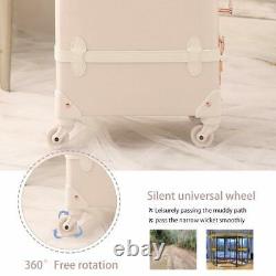 Travel Vintage Luggage Sets Cute Trolley Suitcases Set Lightweight Trunk Retr