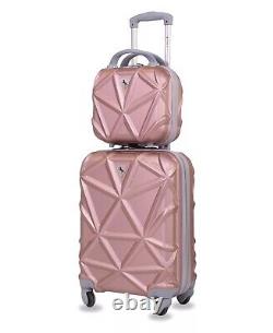 Travel in Style with the Gem 2-Piece Hardside Carry-On and Cosmetic Luggage Set
