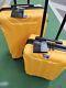 Travel Suitcase Set 2 Pieces 20 And 25 Yellow Color 8 Wheels Spinner Hard