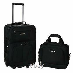 Traveler Carry-on 2-Piece Rolling Luggage Suitcase Tote Bag Set Expandable