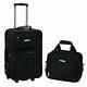 Traveler Carry-on 2-piece Rolling Luggage Suitcase Tote Bag Set Expandable