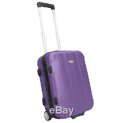 Traveler Choice Purple Rome 3pc Hardcase Lightweight Spinner/Rolling Luggage Set
