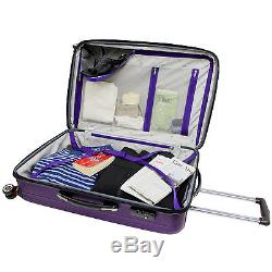 Traveler's Choice 3-Piece Tasmania Purple Pure Polycarbonate Luggage Spinner Set