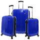 Traveler's Choice Blue Sedona 3-piece Pure Polycarbonate Spinner Luggage Bag Set