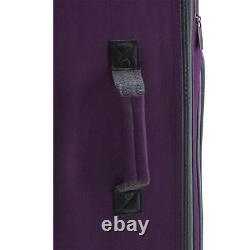 Traveler's Choice Luggage Set 5-Pcs Softside Lightweight Accessory Pocket Purple