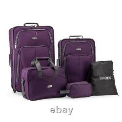 Traveler's Choice Luggage Set 5-Piece Accessory Pockets and Rolling Polyester