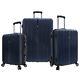 Traveler's Choice Navy Tasmania 100% Polycarbonate 3-piece Spinner Luggage Set