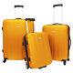 Traveler's Choice Orange Rome 3-piece Hardside Spinner Suitcase Luggage Tsa Set