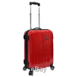 Traveler's Choice Red Sedona Pure Polycarbonate 3-Piece Spinner Luggage Bag Set