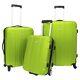 Traveler's Choice Rome 3-piece Green Light Hardcase Spinner Rolling Luggage Set