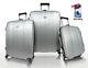 Traveler's Choice Silver Rome 3pc Hardcase Spinner Rolling Luggage Set Tsa Lock