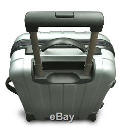 Traveler's Choice Silver Rome 3pc Hardcase Spinner Rolling Luggage Set TSA Lock