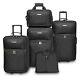 Traveler's Choice Ultimate 5-piece Black Expandable Luggage Tote Garment Bag Set