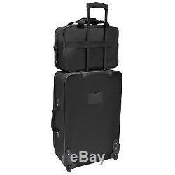 Traveler's Choice Ultimate 5-Piece Black Expandable Luggage Tote Garment Bag Set
