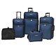 Traveler's Choice Ultimate 5-piece Navy Expandable Luggage Tote Garment Bag Set