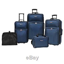 Traveler's Choice Ultimate 5pc Expandable Wheeled Luggage Suitcase Tote Bag Sets