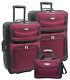 Travelers Choice Amsterdam Red 3-piece Expandable Wheel Luggage Suitcase Bag Set