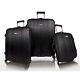 Travelers Choice Black Rome 3-piece Hardside Spinner Lightweight Luggage Bag Set