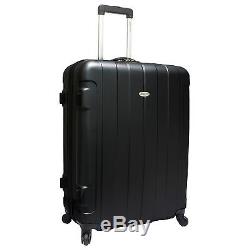Travelers Choice Black Rome 3-Piece Hardside Spinner Lightweight Luggage Bag Set